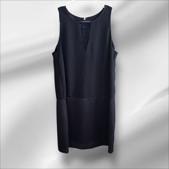 BANANA REPUBLIC size 6 Elegant Navy Sleeveless shift Dress small - Picture 3 of 6